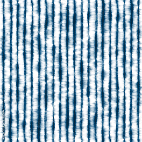 Foto Vector Seamless Shibori Watercolor Indigo Tie Dye Fabric Pattern Texture Blue Wh