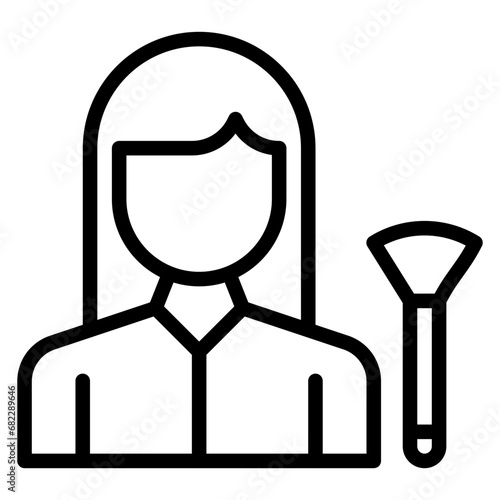 Cosmetologist Line Icon
