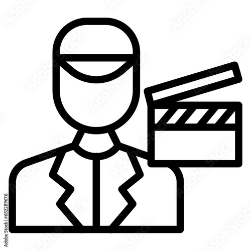 Film Director Line Icon