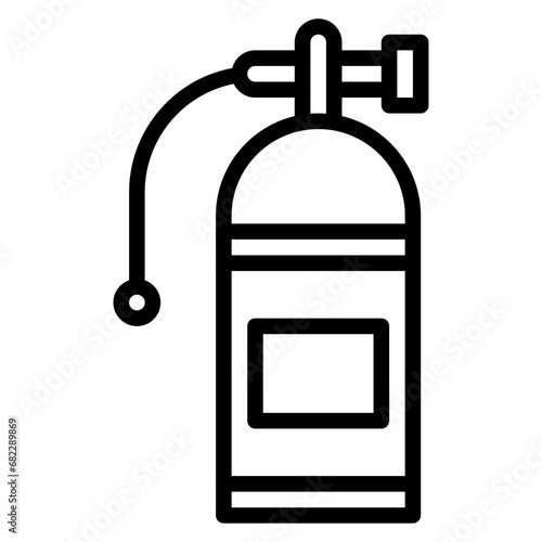 Diving Tank Line Icon