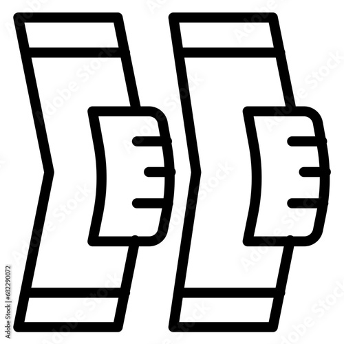 Knee Pad Line Icon