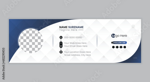 Creative email signature design or email footer template design