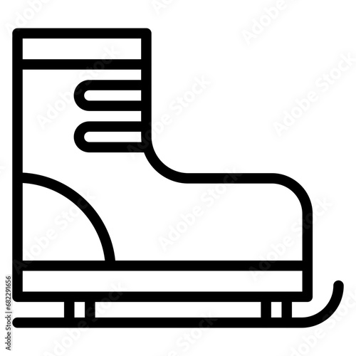 Ski Boots Line Icon