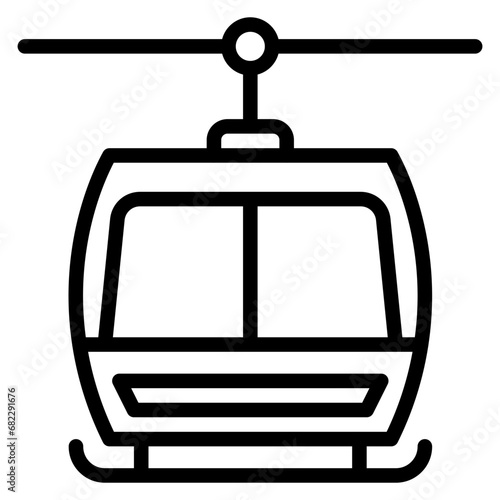 Ski Lift Line Icon