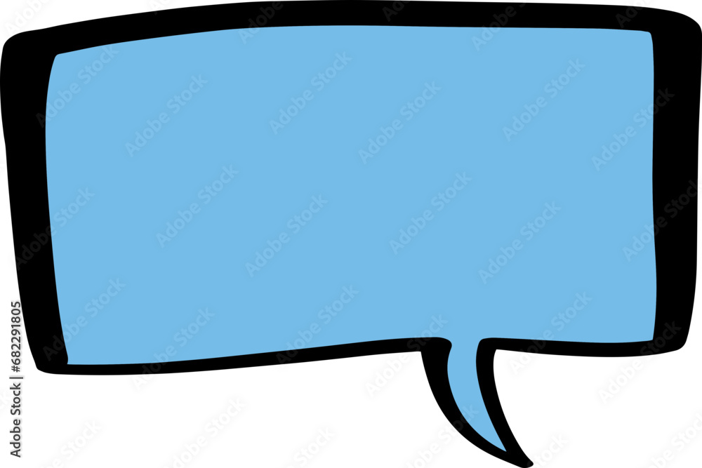 Naklejka premium text box doodle hand drawn