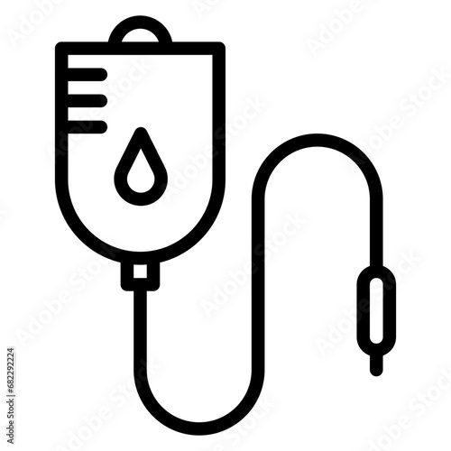 Blood Transfusion Line Icon