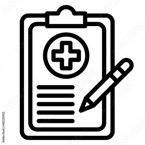 Medical History Line Icon