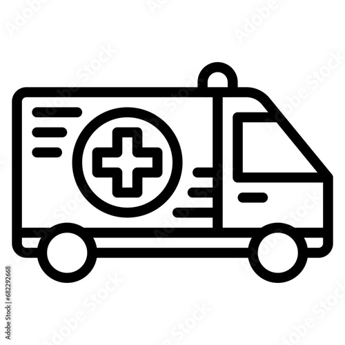 Ambulance Line Icon