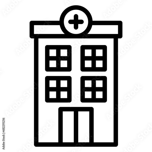 Rehab Clinic Line Icon