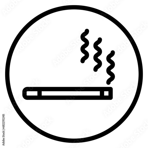 Smoking Line Icon