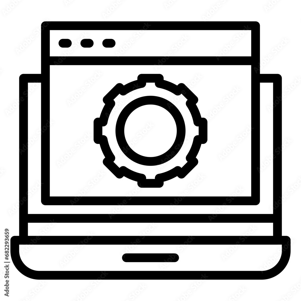 IT Automation Line Icon IT Automation Line Icon