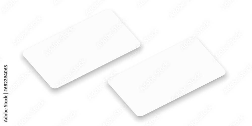 Business card mockups on isolated background with realistic shadow. Plastic or paper cards. Mockup for your design. Vector EPS 10 Business card mockups on isolated background with realistic shadow. Plastic or paper cards. Mockup for your design. Vector EPS 10