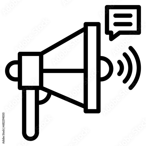 Brand Mentions Line Icon