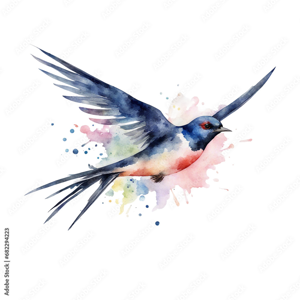 Obraz premium watercolour swallow