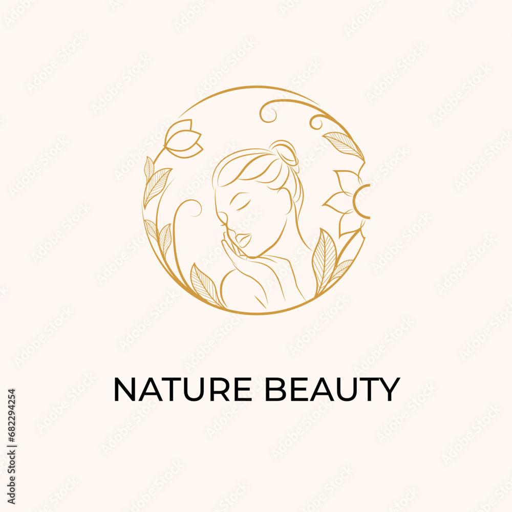 premium nature beauty woman logo design template perfect for cosmetic ,healthy ,spa etc premium nature beauty woman logo design template perfect for cosmetic ,healthy ,spa etc