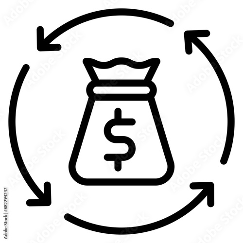Return On Investment Line Icon
