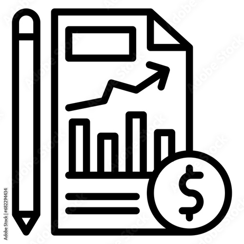 Financial Statements Line Icon
