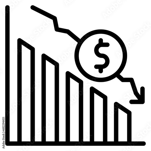 Depreciation Line Icon