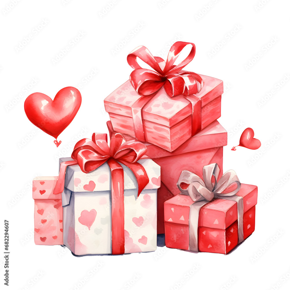 Fototapeta premium Valentine gift clipart