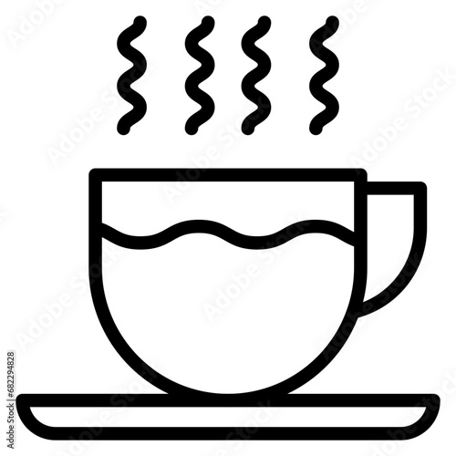 Hot Coffee Line Icon