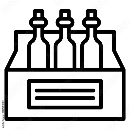 Pack of Beers Line Icon