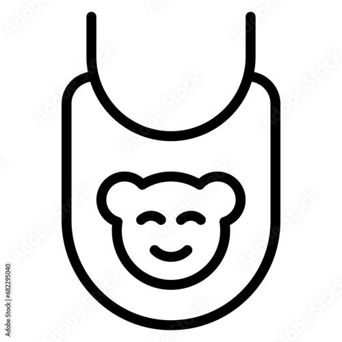 Baby Bib Line Icon
