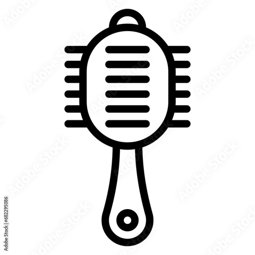 Baby hairbrush Line Icon