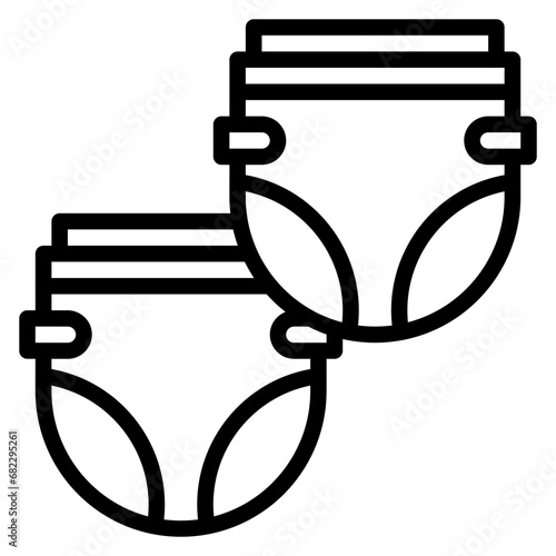 Diapers Line Icon