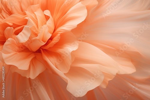  a close up of an orange flower with a blurry image of the center of the flower and the center part of the flower in the center of the flower.