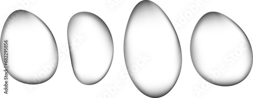 Realistic drops of water on a transparent background. Vector illustration EPS 10