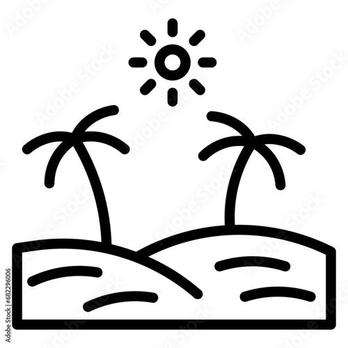 Oasis Line Icon