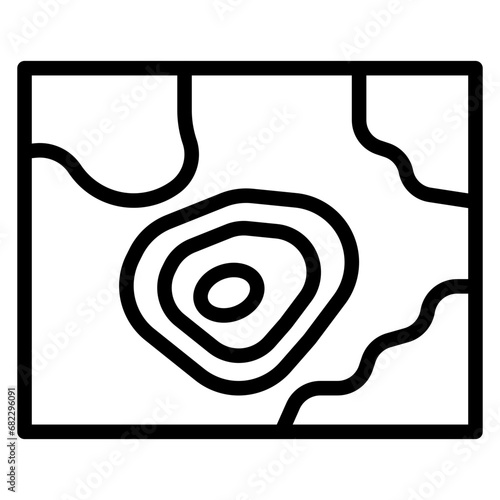 Topography Line Icon