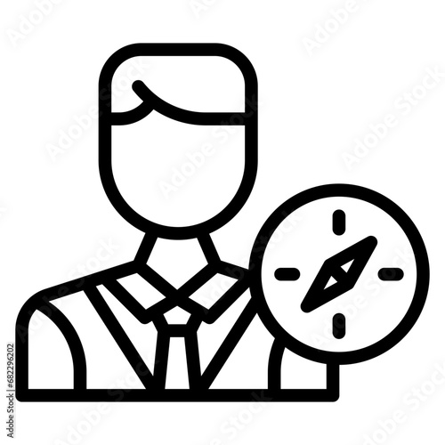 Antiquarian Male Line Icon