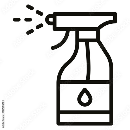 Spray Bottle Line Icon