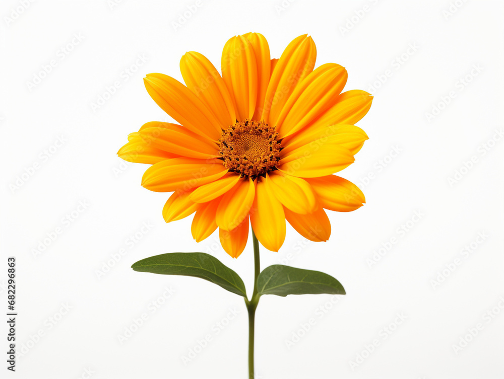 yellow flower isolated on white background, in the style of orange created with Generative Ai yellow flower isolated on white background, in the style of orange created with Generative Ai