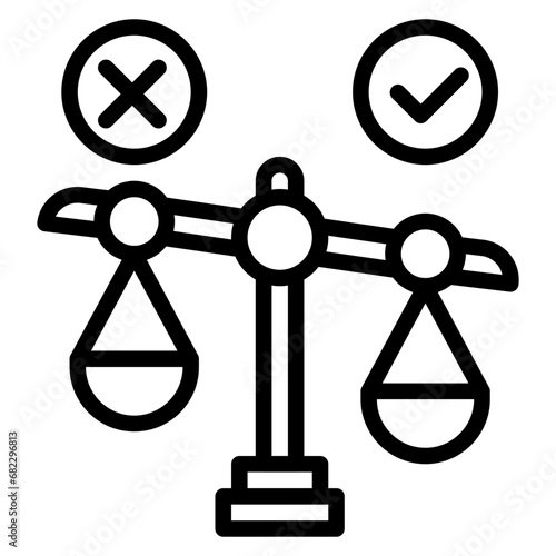 Discrimination Line Icon