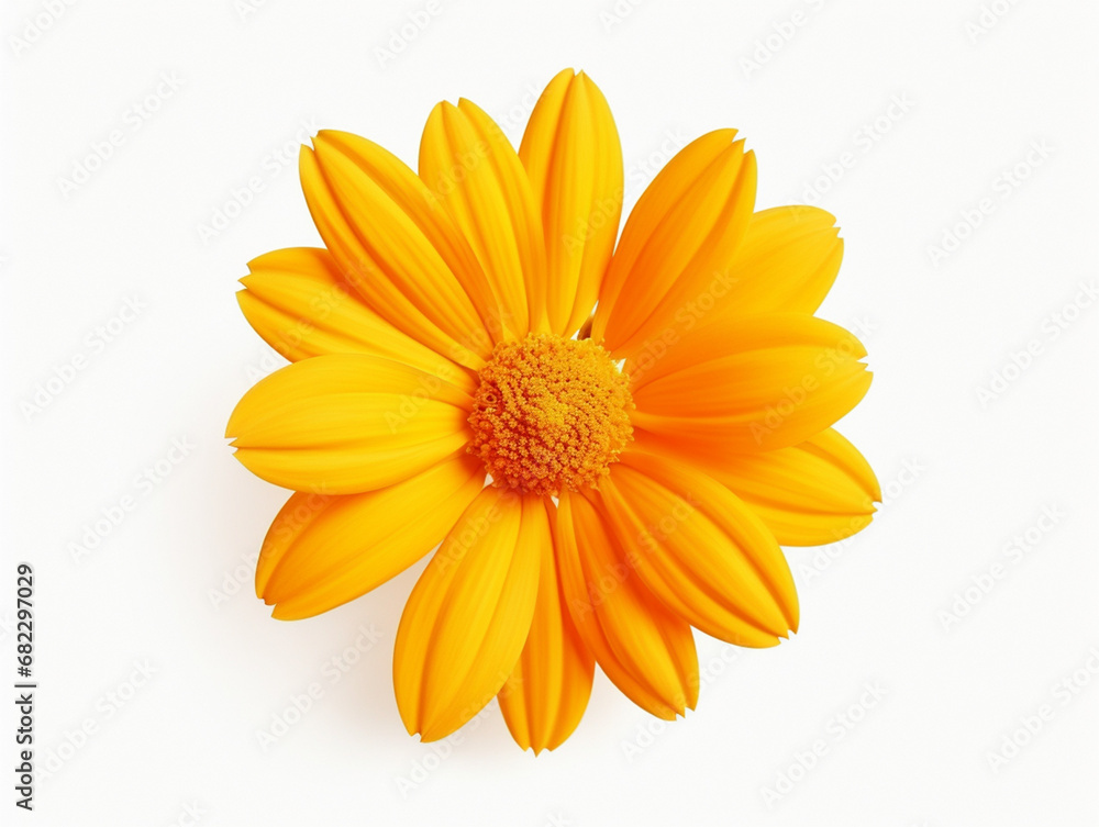 yellow flower isolated on white background, in the style of orange created with Generative Ai yellow flower isolated on white background, in the style of orange created with Generative Ai