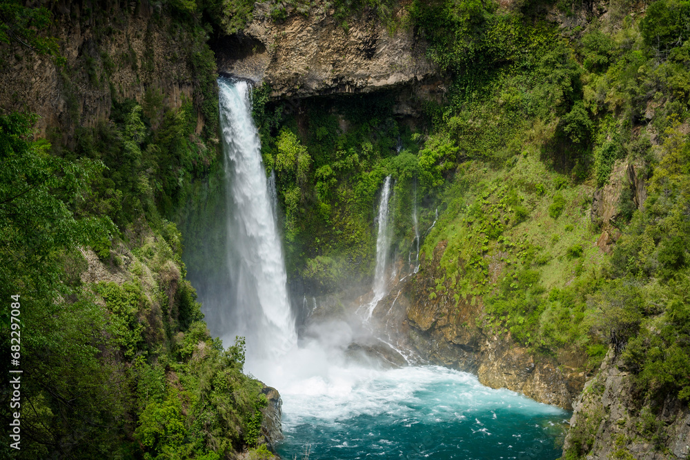 Siete Tazas Wasserfälle im Reserva Nacional Radal Siete Tazas in Chile, Südamerika
