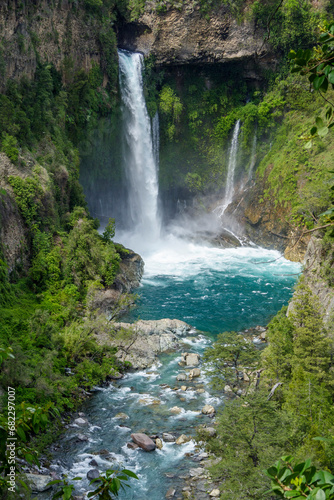 Siete Tazas Wasserfälle im Reserva Nacional Radal Siete Tazas in Chile, Südamerika