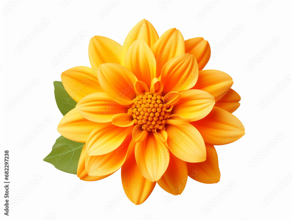 yellow flower isolated on white background, in the style of orange created with Generative Ai yellow flower isolated on white background, in the style of orange created with Generative Ai