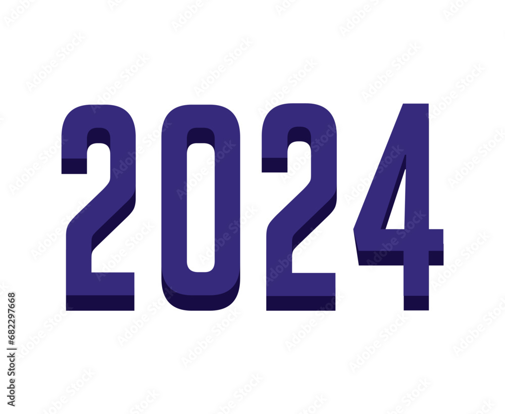 2024 Happy New Year Abstract Blue Graphic Design Vector Logo Symbol Illustration 2024 Happy New Year Abstract Blue Graphic Design Vector Logo Symbol Illustration