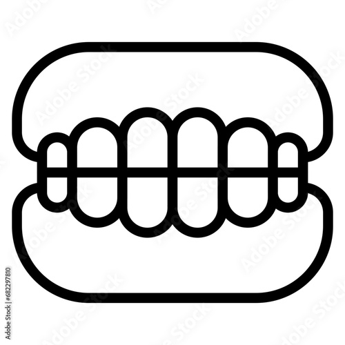 Dentures Line Icon