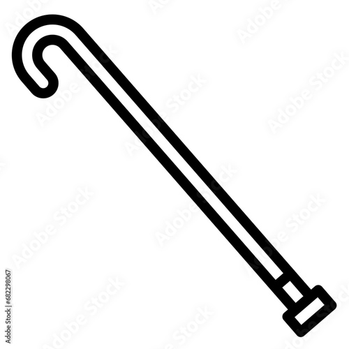 Walking Stick Line Icon