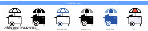 Food Cart Icon Set