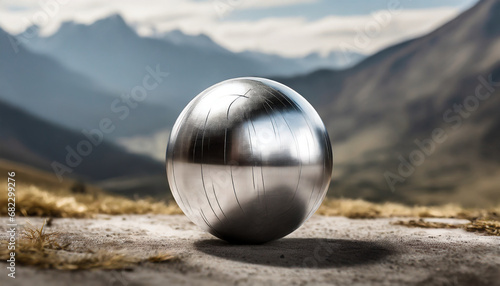 chromed metal sphere