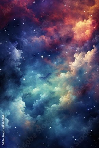 cosmos  abstract background features a colorful and dreamy depiction of a galaxy nebula