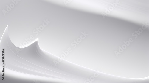 Abstract white grey waves smooth blurred background