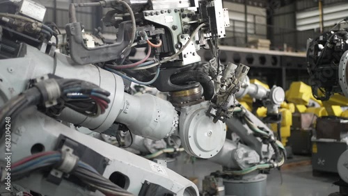 Robotic arm factory. photo