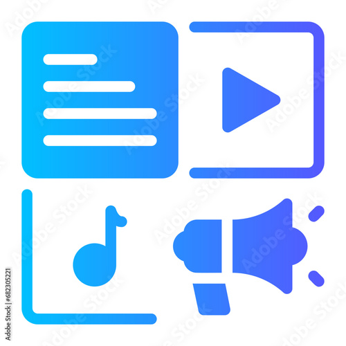 storytelling gradient icon
