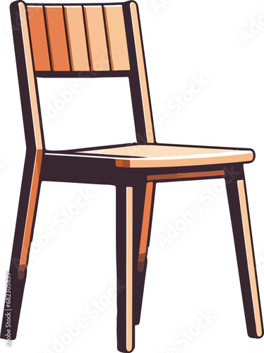 wooden chair vector